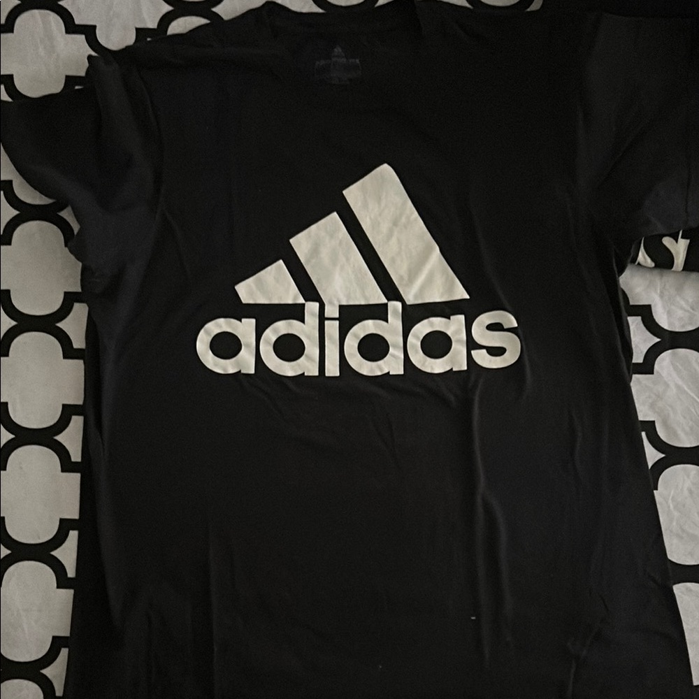 Adidas Black and White Logo T-Shirt
